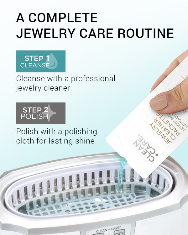 Jewelry Care. Compact Size Jar with Dip Basket and Brush. Eco-Friendly Gold  Jewelry Cleaner